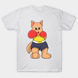 Cat as Boxer at Boxing T-Shirt